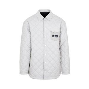 EGONLAB Quilted Snap-Button Shirt Jacket Men GREY Shirts